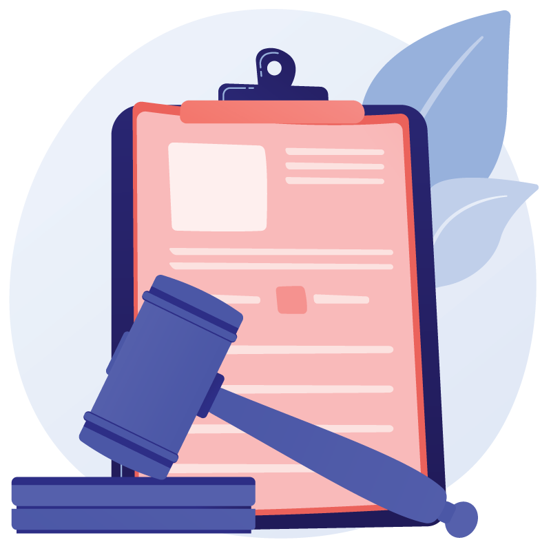 graphic of legal proceedings